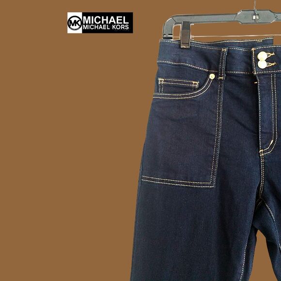 MICHAEL Michael Kors NEW Y2K SELMA High Rise Slim FLARE Leg Jean 8 - Picture 3 of 12